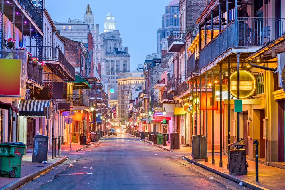 Bourbon St, New Orleans party