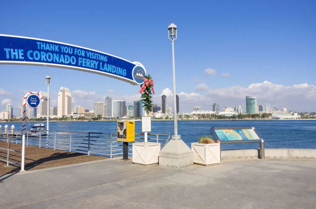 The entrance to the Coronado ferry landing San Diego