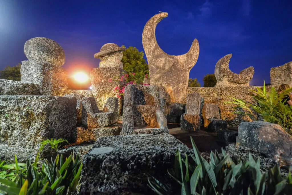 view of the Coral Castle in Coral Gables Florida