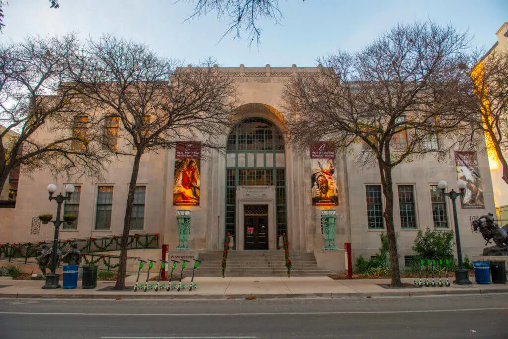 Exterior view of the San Antonio Museum of Art fun date idea