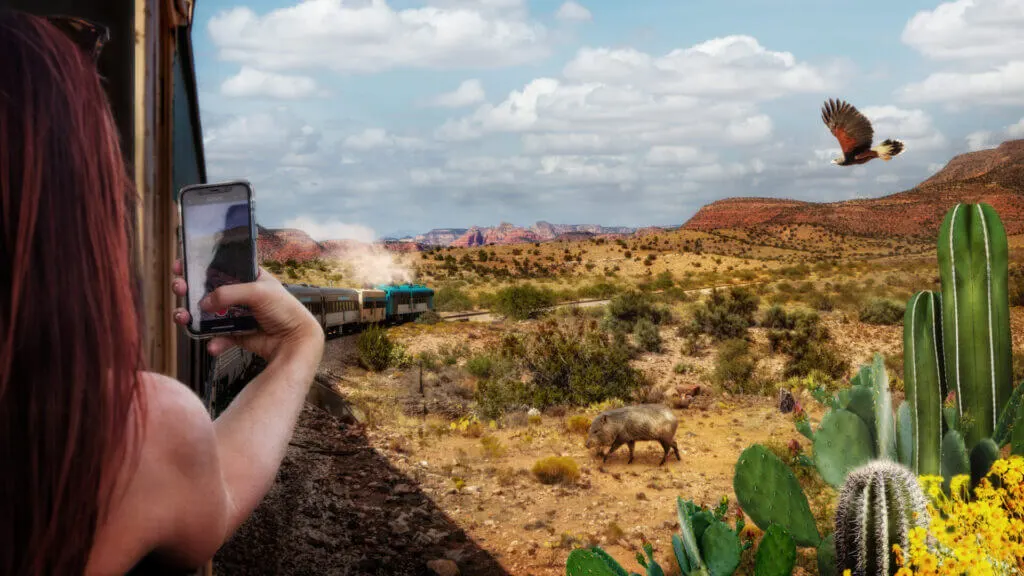 A view from the train ride through Arizona -- one of the most unique things to do in Sedona