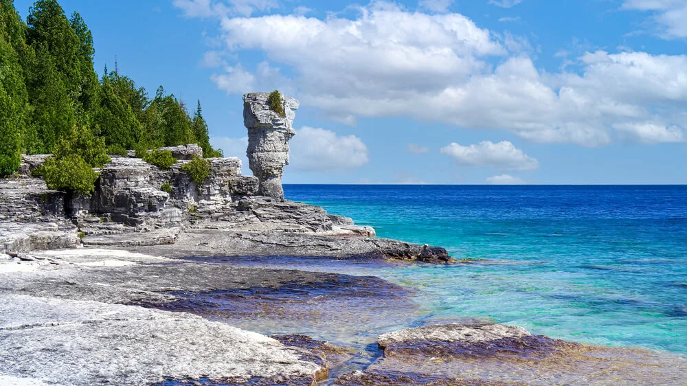 Flowerpot island fathom five marina park ontario canada
