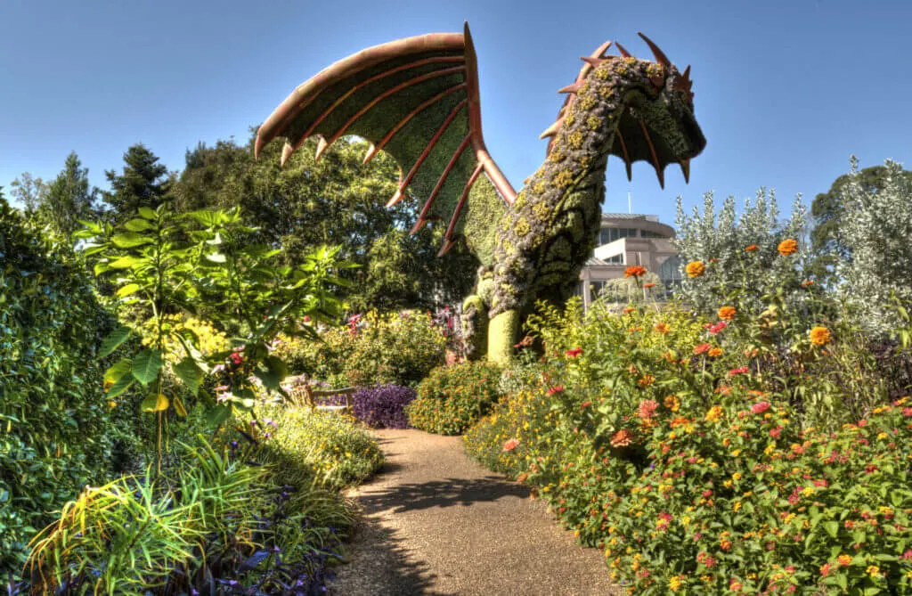 Dragon sculpture in Atlanta Botanical Gardens