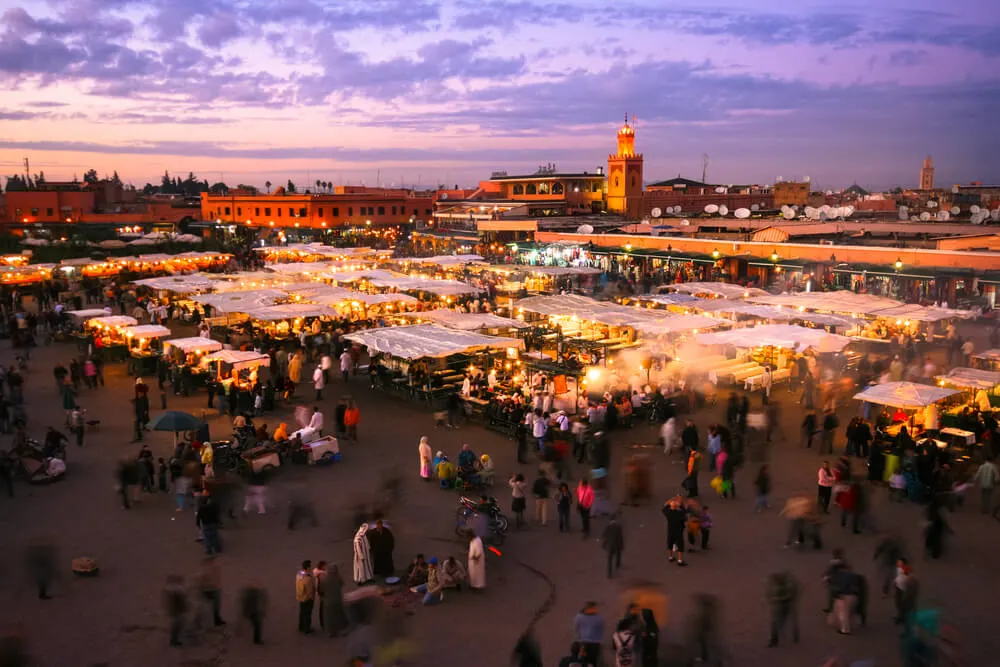 Jamaa el Fna square market in Marrakech mut see in 10 days in Morocco