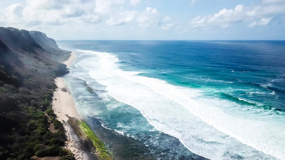 Perspective shot of Ngang Ngang beach Bali