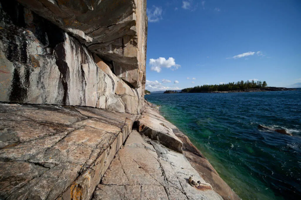 view of Lake Superior from Agawa Rock ontario unique plces