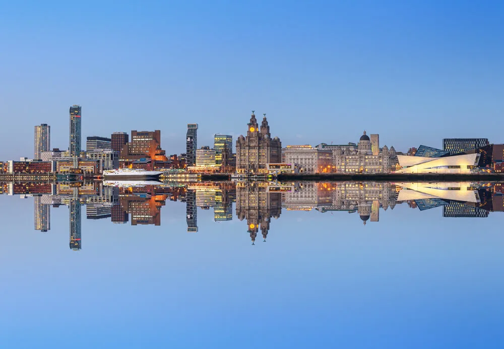 Liverpool City SkylineEngland UK reflection