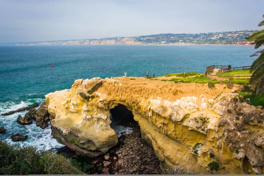 View of La Jolla Cave, can go kayaking or snorkeling here