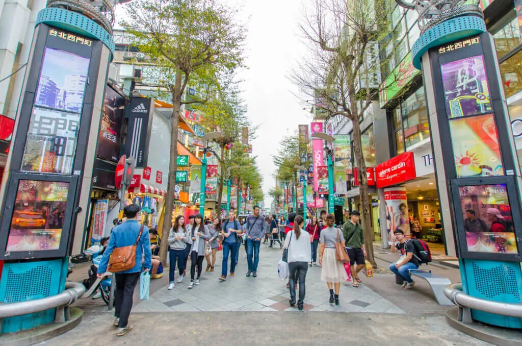 Ximending Walking area, must visit place for a Taiwan 7 Day itinerary