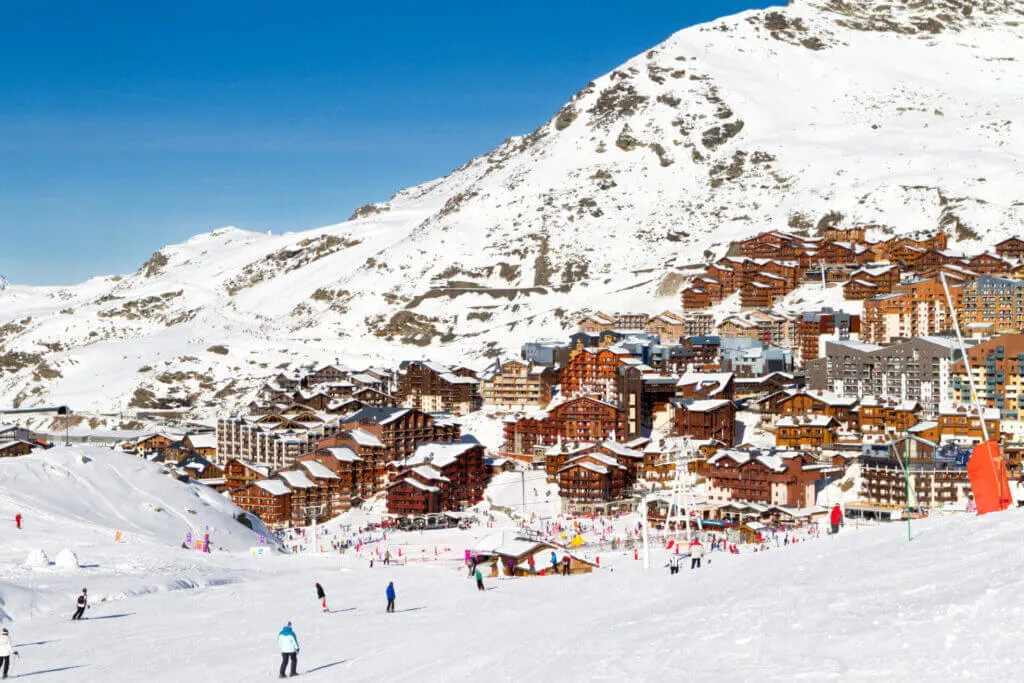 Val Thorens, France ski resort,open for spring skiing in europe
