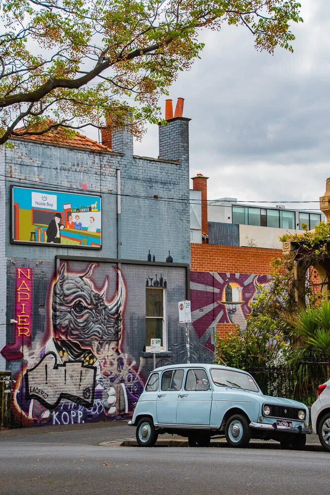 best breakfast fitzroy - street art and car