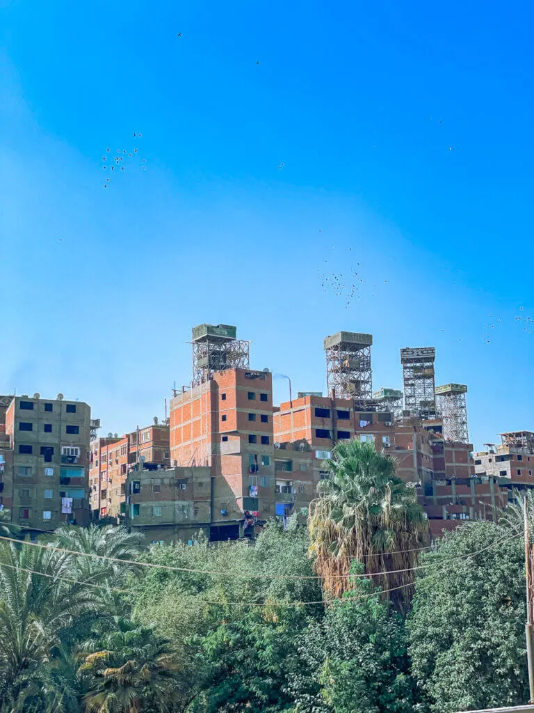 garbage city in Cairo park