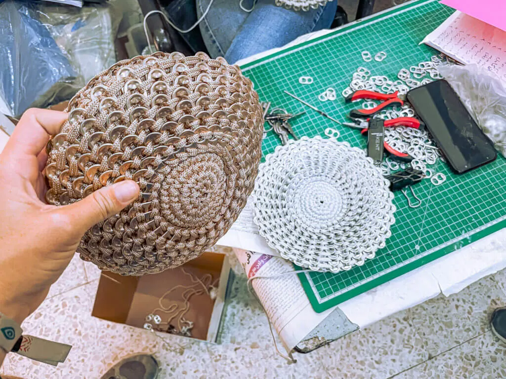 cairo garbage city APE designing purses from recycled materials