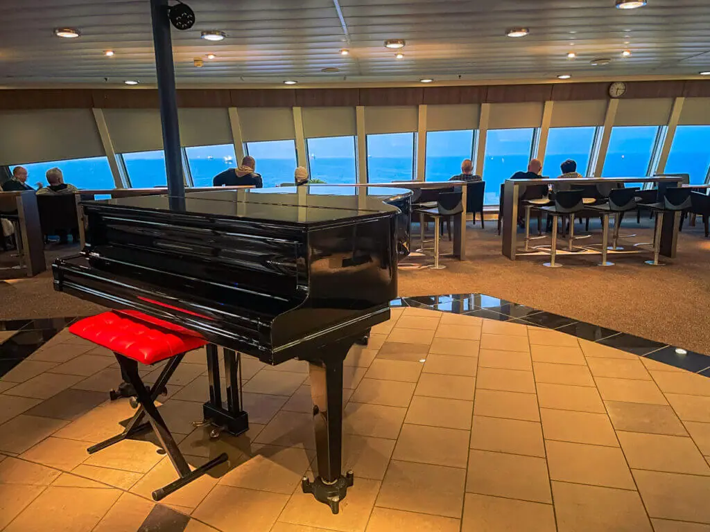 Piano bar onboard the ferry