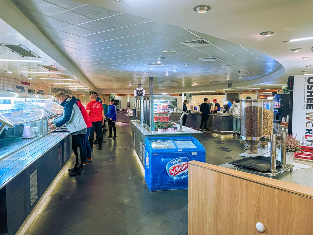 Buffet canteen area on Polferries