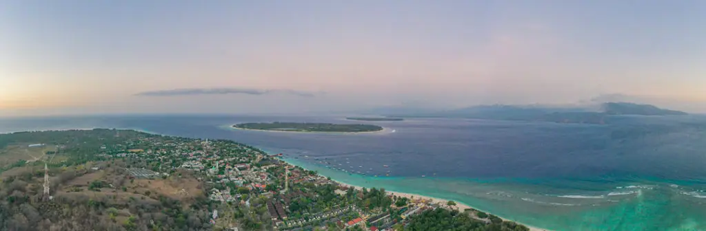 Gili Islands Panorama from Drone
