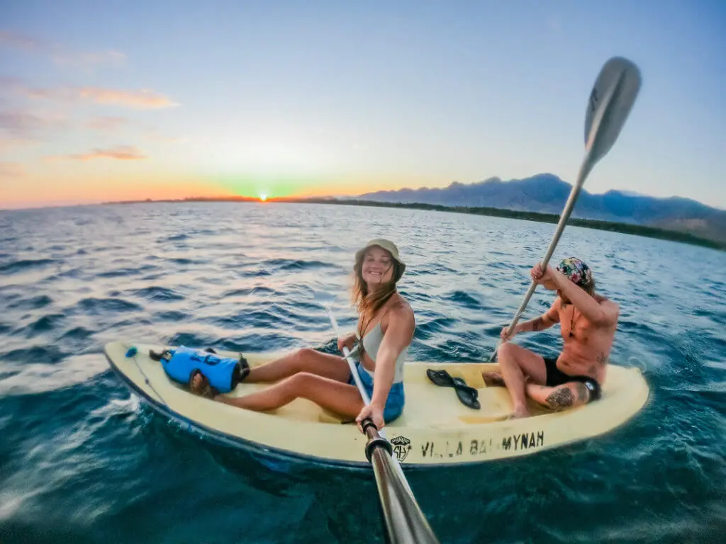 canoe sunrise in west bali