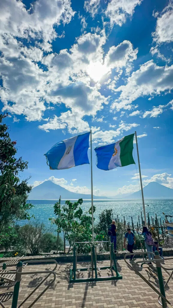 Panajachel view to lake atitlan best town to stay