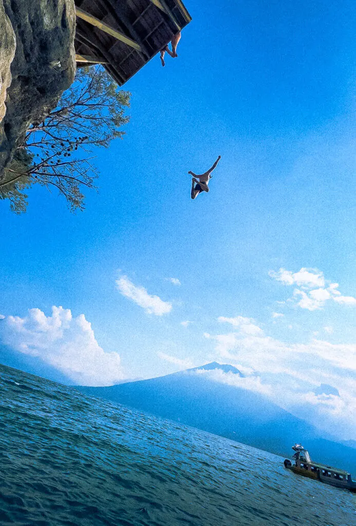 San Marcos La Laguna cliff jumping Lake Atitlan