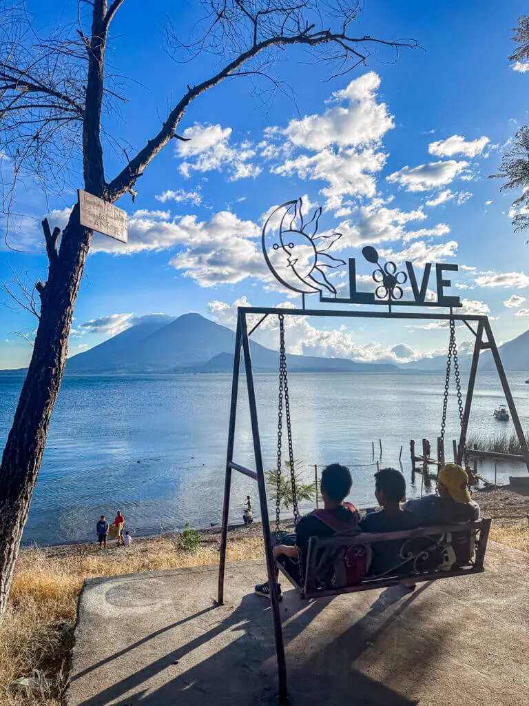 Panajachel view to lake atitlan