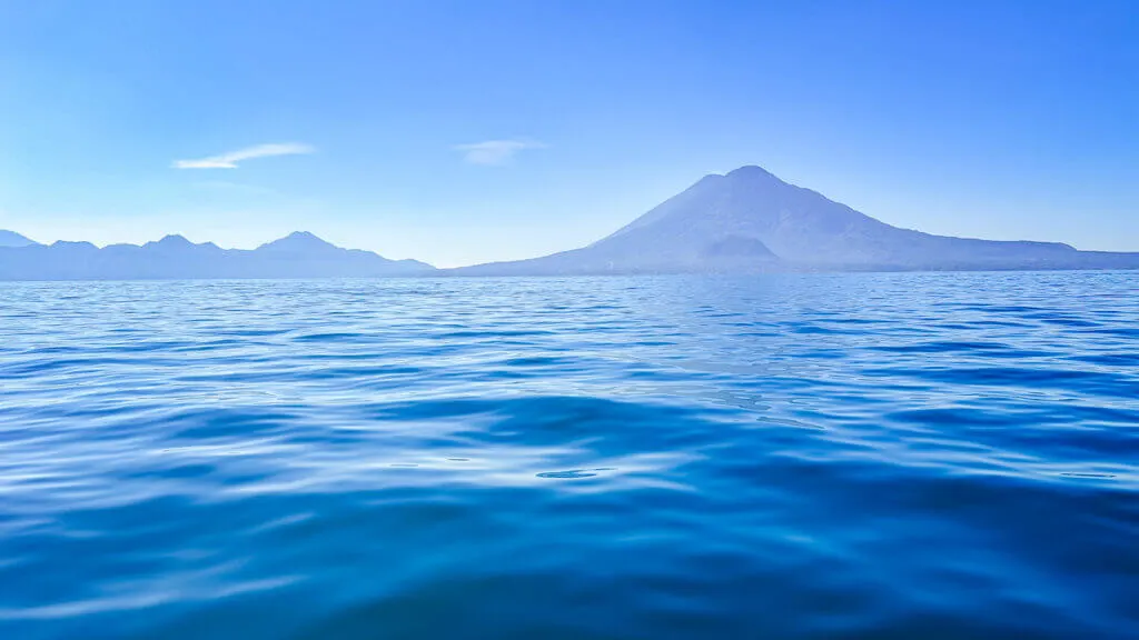 Lake atitlan from the water