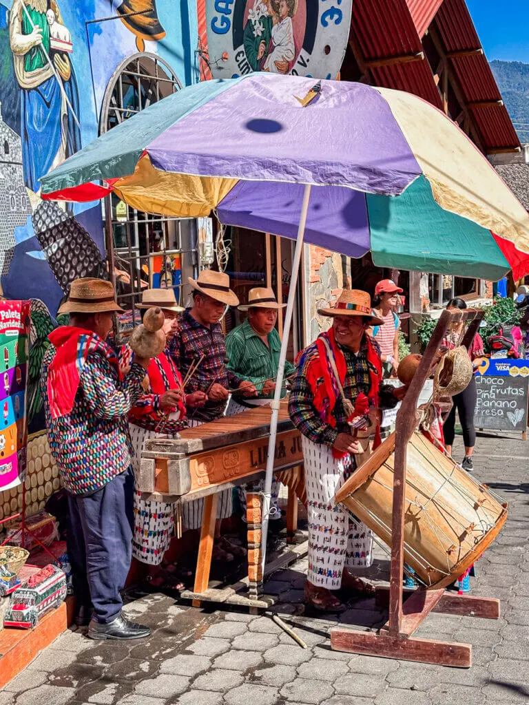 marinba band in san juan la laguna lake atitlan town