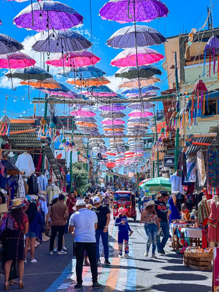 colorful instagrammable photogenic town on lake atitlan - san juan