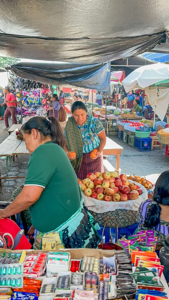 central market Santiago Atitlán town