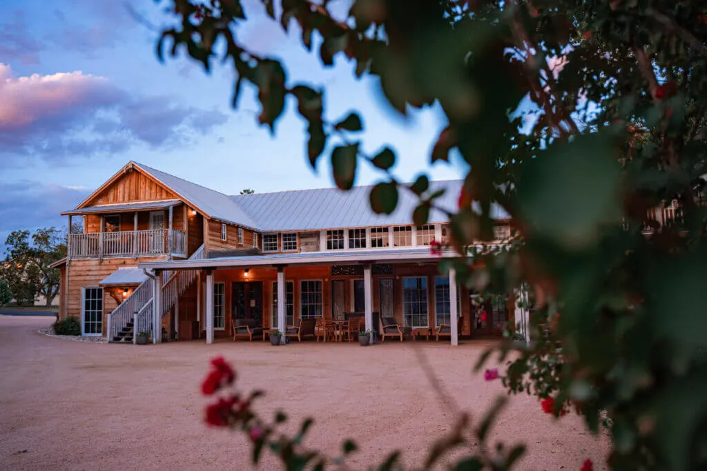 Hoffman Haus at sunset Fredericksburg Texas unique stays