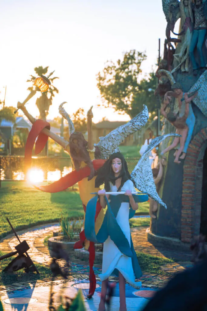 Chauvin Folk art Sculpture Garden - at sunset houma la