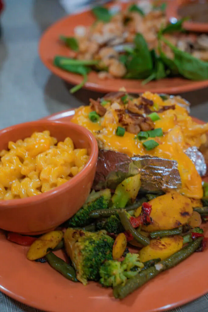 Lumiere Blues & Jazz Bistro loaded seafood baked potato