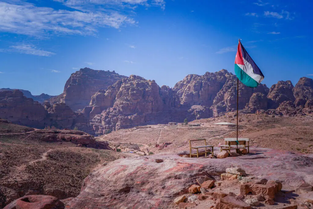 View near the start of the Al-Khubtha Trail Petra Jordan 10 Days itinerary