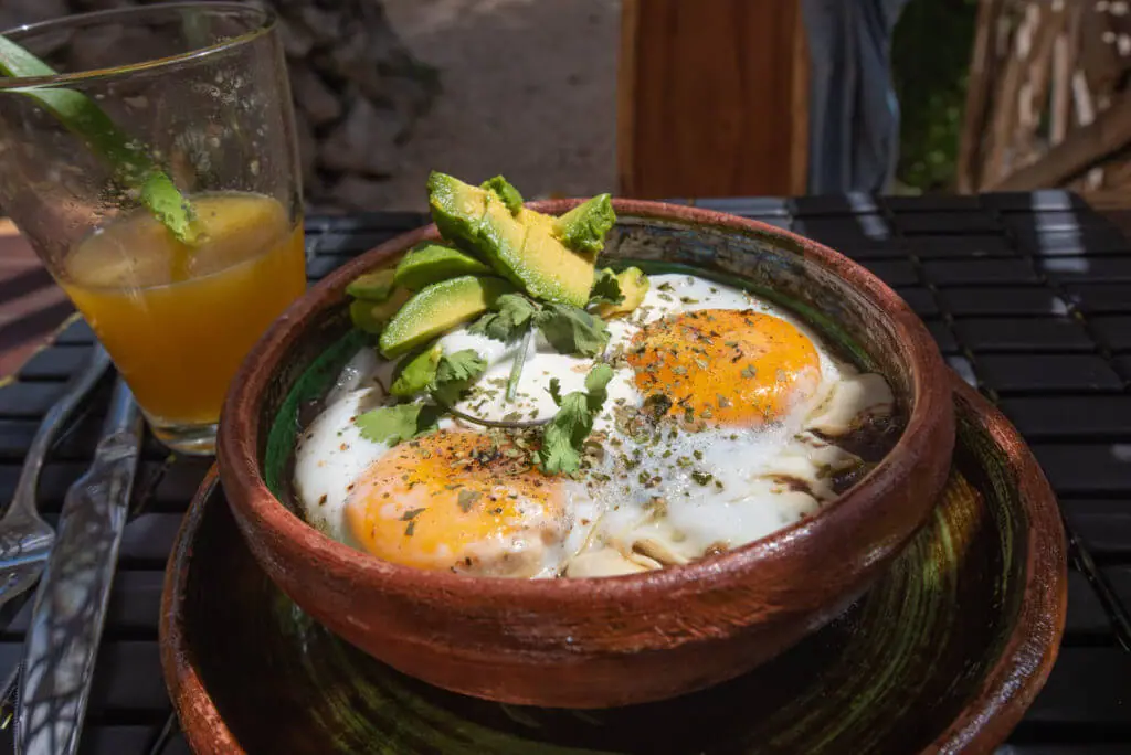 Mexican breakfast eggs at Kan Tulum