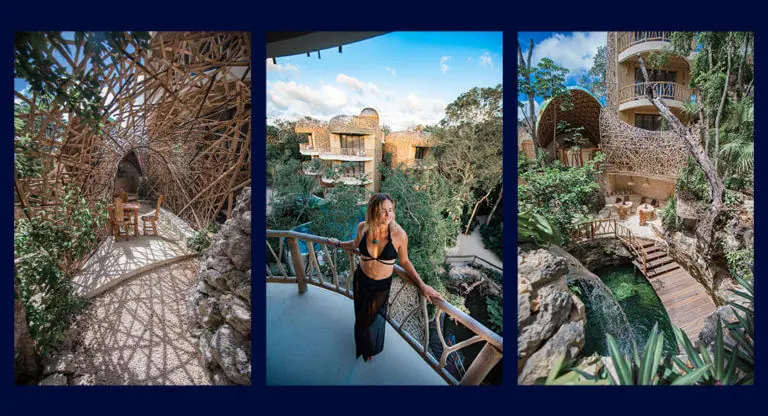 kan tulum sustainable and ethical hotel in La Veleta jungle Tulum- private cenote, vertical gardens, treehouse studio rooms and restaurant