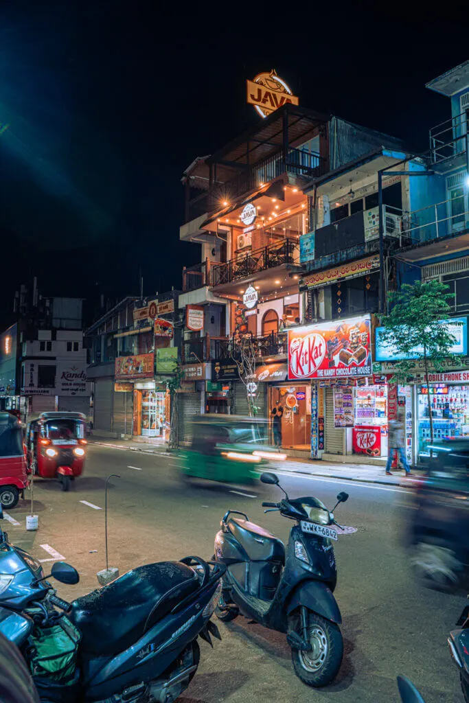 Busy streets of Kandy sri lanka 