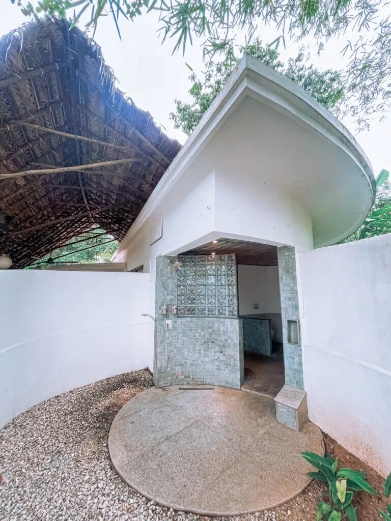 Xandari Pearl outdoor bathroom private villa resort in Kerala