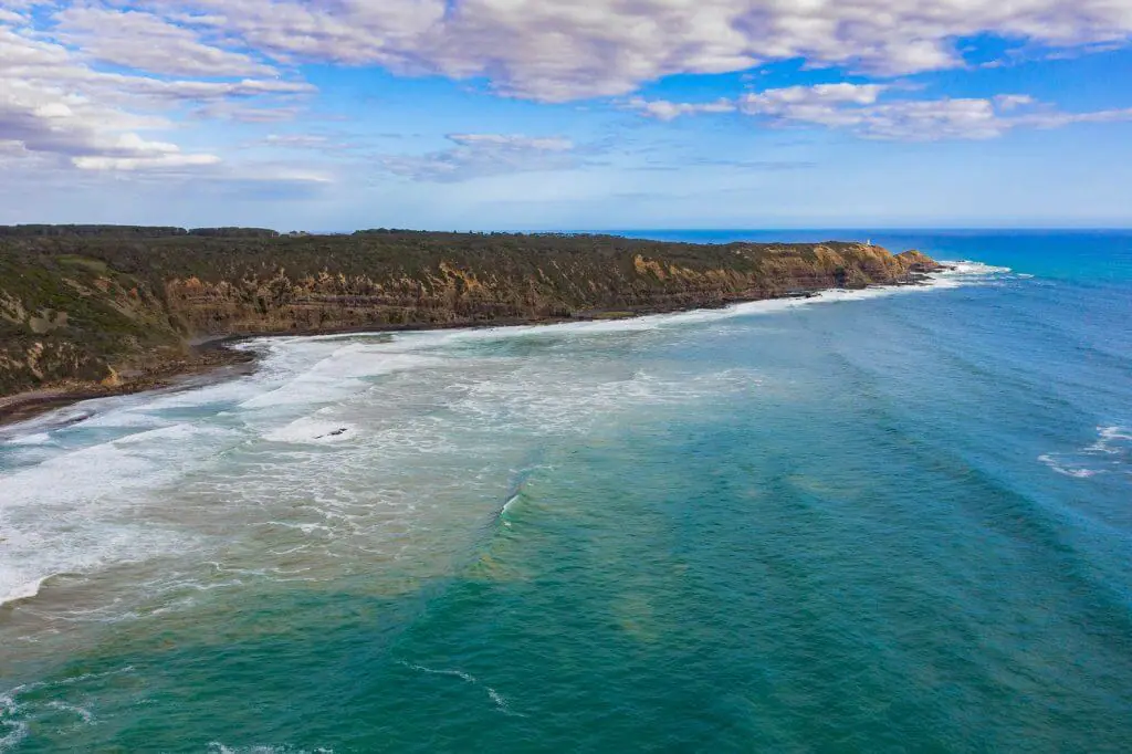 Cape Schanck Aerial shot lighthouse mornington peninsula beaches