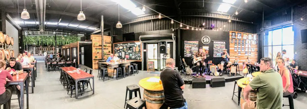 inside dainton brewery live band 