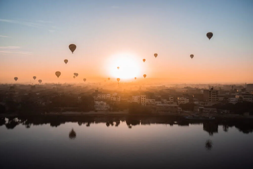 Luxor Hot Air Balloon Sunrise over the Nile