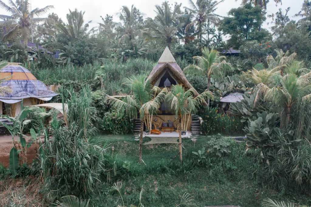 Camaya Bali Pyramid House drone shot 