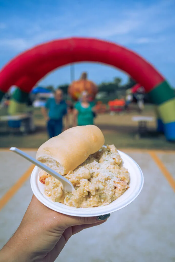 The mouse delectable crawfish pasta at rougaroue festival