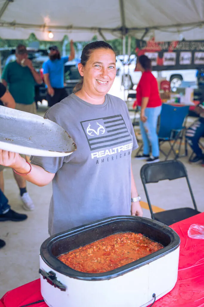 Fresh Alligator Piquante at rugarou festival in Houma Louisiana
