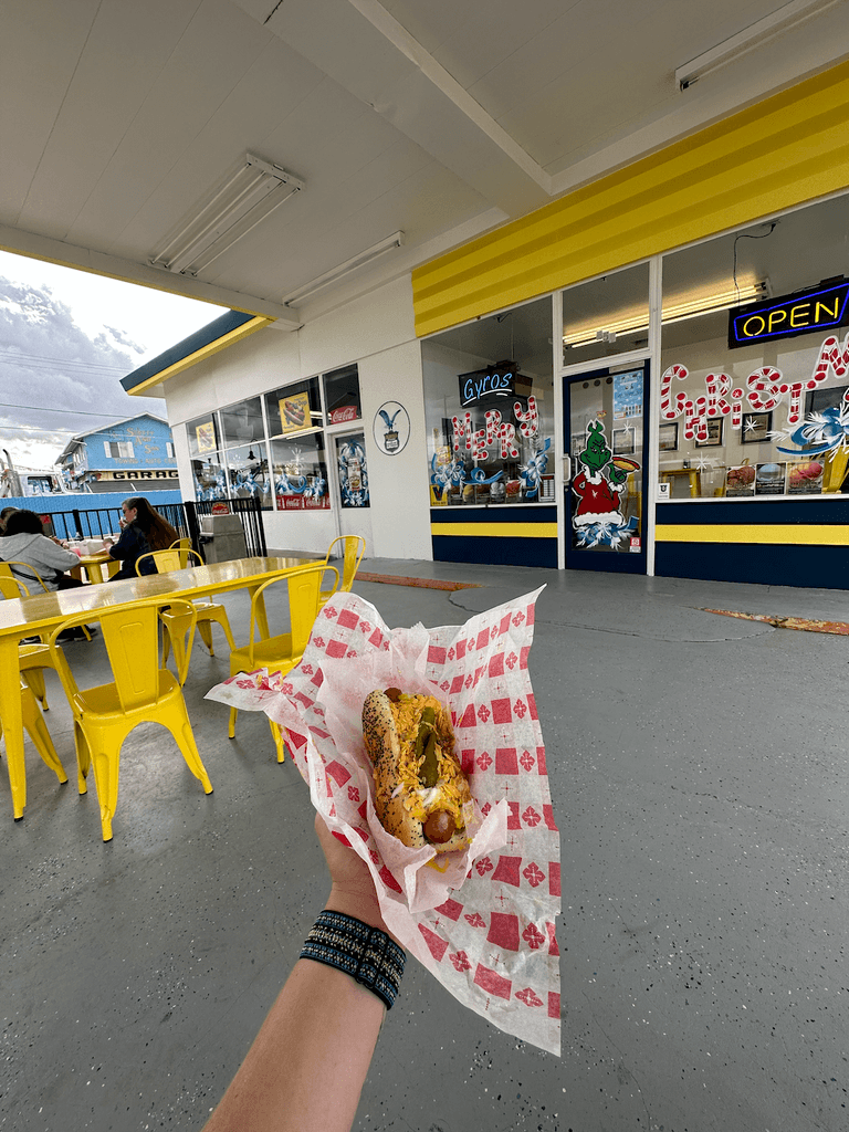 american Arizona road trip snack hot dog