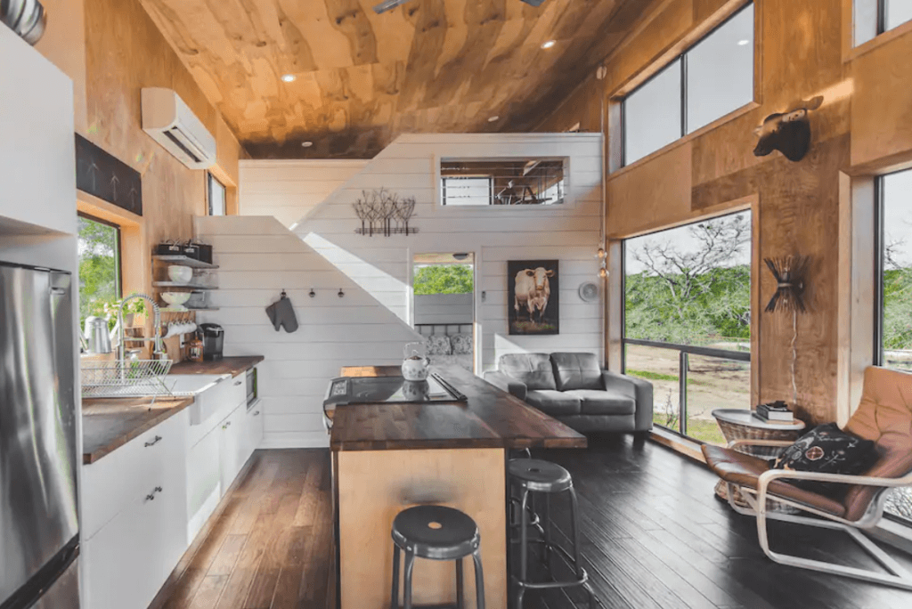 Tiny House accommodation in the forest outside Austin Texas