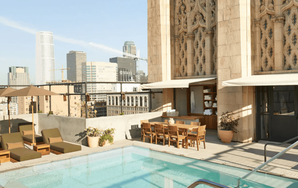 ace hotel rooftop views california DTLA