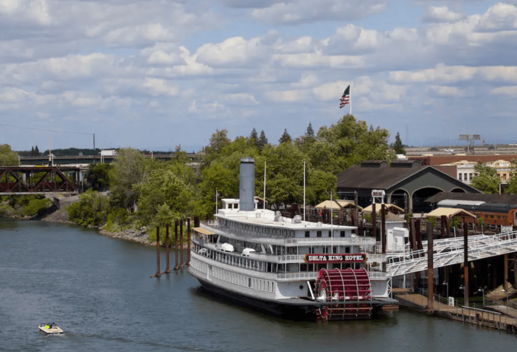 delta king hotel on a riverboat in sacramanto unique places to stay in California