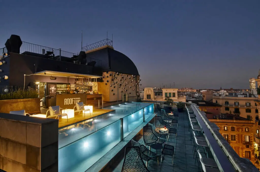 Rooftop Bar Ohla Barcelona - amazing views of El Born and Gothic Wuarter