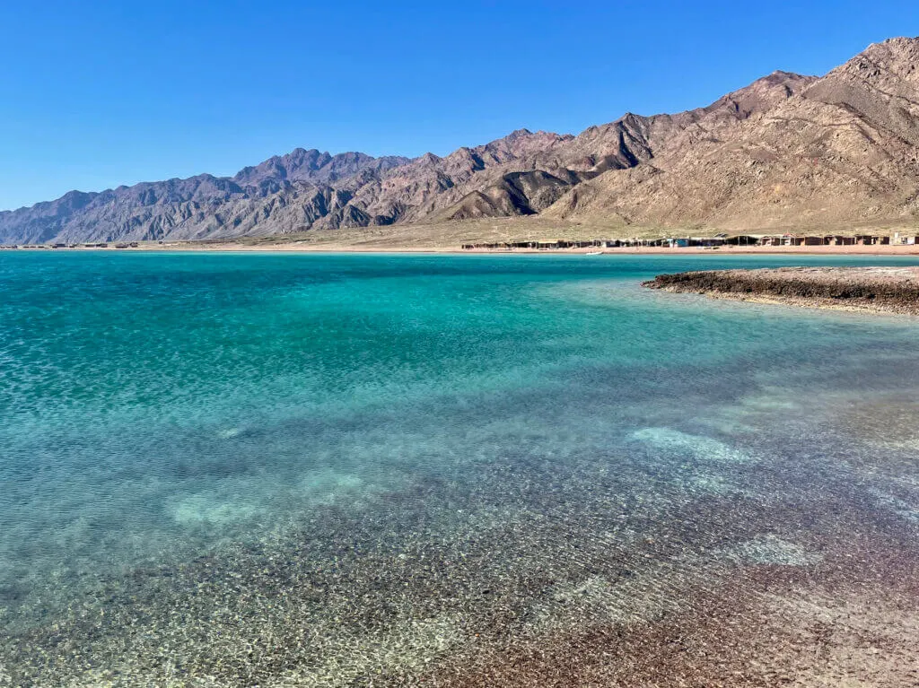 Visiting the blue lagoon in Egypt north of Dahab