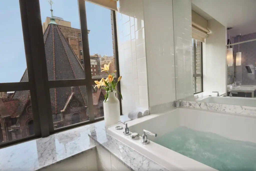 Kimpton Palomar hotel room with jacuzzi philadelphia romantic getaways
