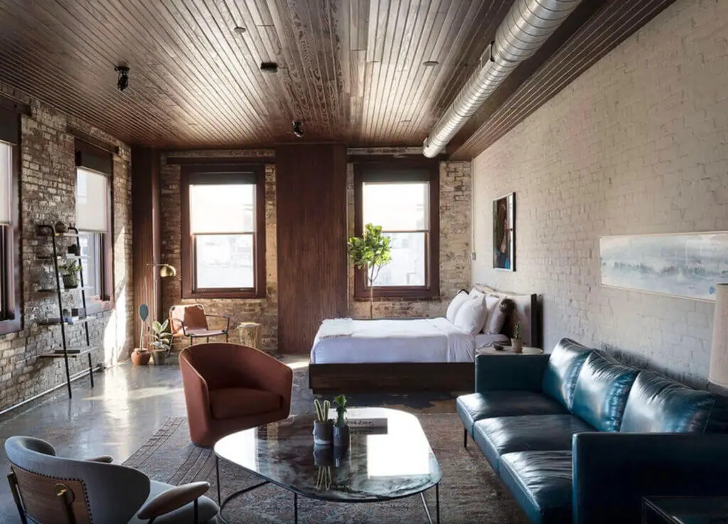 Wm Mulherin&rsquo;s Sons Hotel&nbsp;coolest boutique hotels in philadelphia rustic indistrial modern interior